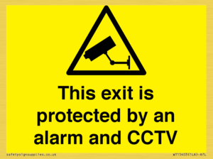 This exit is protected by an alarm and CCTV